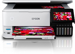 МФУ струйный Epson L8160 (C11CJ20404/403/402) A4 Duplex Net WiFi белый