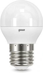 Лампа светодиодная Gauss 9.5Вт цок.:E27 шар 220B св.свеч.бел.нейт. P45 (упак.:1шт) (105102210)