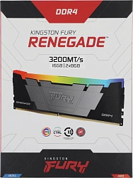 Память DDR4 2x8GB 3200MHz Kingston KF432C16RB2AK2/16 Fury Renegade RGB RTL Gaming PC4-25600 CL16 DIMM 288-pin 1.35В kit dual rank с радиатором Ret