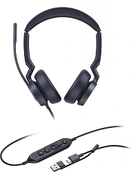 Гарнитура проводная Yealink UH46 Dual UC USB-C/A черный