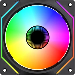 Вентилятор для корпуса Bloody BD-CF120ARGB5 LCD ARGB 120х120x25 черный 4-pin 26дБ (BD-CF120ARGB5-BK) Ret