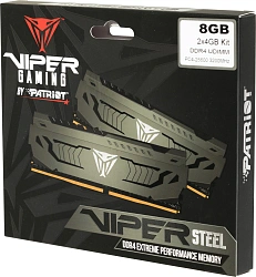 Память DDR4 2x4Gb 3200MHz Patriot PVS48G320C6K Viper Steel RTL Gaming PC4-25600 CL16 DIMM 288-pin 1.35В dual rank с радиатором Ret
