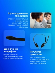 Наушники с микрофоном Epos Sennheiser PC 8 USB черный 2м накладные USB оголовье (1000432)