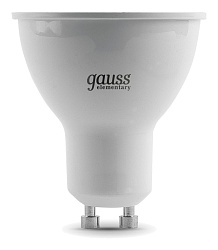 Лампа светодиодная Gauss Spotlight Elementary 9Вт цок.:GU10 спот 220B св.свеч.бел.теп. А67 (упак.:10шт) (13619)