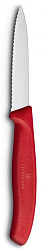 Нож кухонный Victorinox Swiss Classic (6.7631) стальной для овощей лезв.80мм серрейт. заточка красный