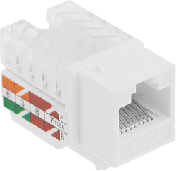 Модуль Lanmaster TWT-OK45UTP/5E-WH информ. KeystoneRJ45 кат.5E UTP бел. (упак.:1шт)