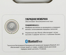 Гарнитура внутриканальные A4Tech Bloody M30 белый беспроводные bluetooth в ушной раковине (M30 (WHITE))