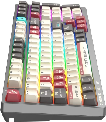 Клавиатура A4Tech Bloody WS98 Pixels Red механическая темно-серый/белый USB беспроводная BT/Radio Multimedia for gamer LED (WS98)