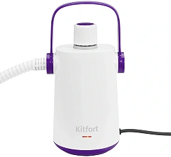 Пароочиститель ручной Kitfort КТ-9109-1 1000Вт белый/фиолетовый