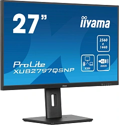 Монитор Iiyama 27" ProLite XUB2797QSNP-B1 черный IPS LED 16:9 HDMI M/M матовая HAS Piv 300cd 178гр/178гр 2560x1440 100Hz DP WQ USB 6.1кг
