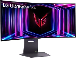 Монитор LG 34" UltraWide 34GS95QE-B черный OLED LED 21:9 HDMI M/M матовая HAS Piv 275cd 178гр/178гр 3440x1440 240Hz G-Sync FreeSync Premium Pro DP WQ USB 9.3кг
