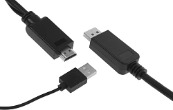 Кабель аудио-видео Buro HDMI (m)/DisplayPort (m) 2м. позолоч.конт. черный (HDMI-DP-2M)