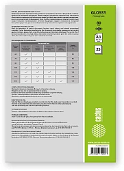 Пленка для ламинирования Cactus 80мкм A3 (25шт) глянцевая 303x426мм CS-LPGА38025