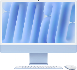 Моноблок Apple iMac A3247 24" 4.5K M4 8 core (4) 16Gb SSD1Tb 8 core GPU macOS WiFi BT 143W клавиатура мышь Cam синий 4480x2520