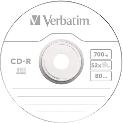 Диск CD-R Verbatim 700Mb 52x bulk (50шт) (43787)