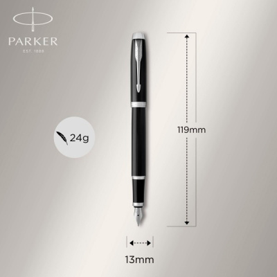 Набор ручек Parker IM Core FK221 (2093215) Black CT сталь нержавеющая подар.кор. ручка перьевая, ручка шариковая