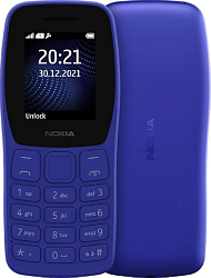 Мобильный телефон Nokia 105 DS TA-1459 синий моноблок 2Sim 1.77" 120x160 Series 30+ GSM900/1800 Protect