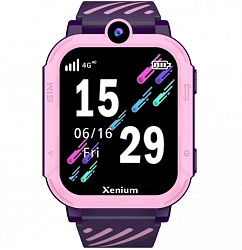 Смарт-часы Xenium W600 1.83" AMOLED корп.розовый рем.фиолетовый (CTW600PK/00)