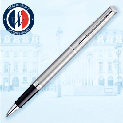 Ручка роллер Waterman Hemisphere (CWS0920450) Steel CT F черн. черн. подар.кор.
