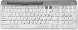Клавиатура Logitech K580 белый/серебристый USB беспроводная BT/Radio slim Multimedia (920-009209)