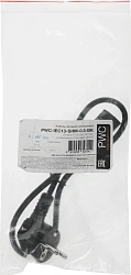 Шнур питания Hyperline PWC-IEC13-SHM-0.5-BK C13-Schuko проводник.:3x0.75мм2 0.5м 250В 10А (упак.:1шт) черный