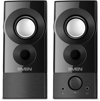 Колонки Sven 357 2.0 черный 6Вт портативные
