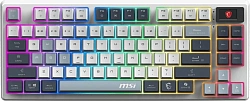 Клавиатура MSI Forge GK600 механическая белый/синий USB беспроводная BT/Radio Multimedia for gamer LED (S11-43RUP01-HH9) кабель 1.8м