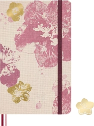 Блокнот Moleskine LIMITED EDITION САКУРА LESU09QP060BOX Large 130х210мм обложка текстиль 176стр. линейка твердая обложка подар.кор. розовый 2026