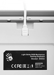 Клавиатура A4Tech Bloody B950 механическая серый USB for gamer LED (B950) кабель 1.8м