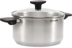 Кастрюля Rondell Chambray RDS-1956 4.8л. d=24см (с крышкой) стальной