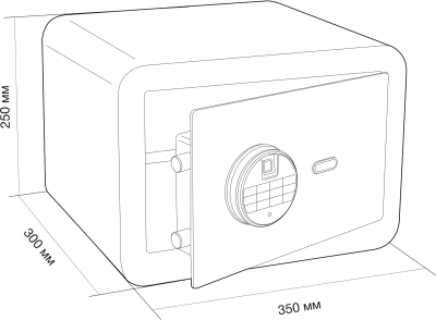 Сейф мебельный Cactus CS-SF-F25 взломостойкий 250x350x300мм электронный/ключевой/биометрический