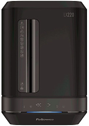 Шредер Fellowes PowerShred LX220 черный (секр.P-4) фрагменты 20лист. 30лтр. скрепки скобы пл.карты