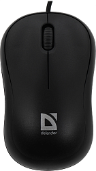 Мышь Defender Patch MS-759 черный оптическая 1000dpi USB для ноутбука 2but (52759)