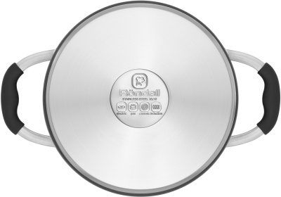 Кастрюля Rondell Stern RDS-010 3.9л. d=20см (с крышкой) т.серый