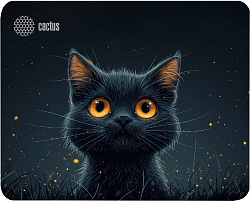Коврик для мыши Cactus Black Cat 250x200x3мм (CS-MPC-D09S)
