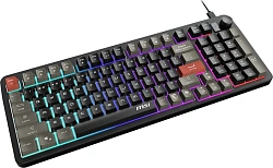 Клавиатура MSI GK110 черный/серый USB for gamer LED (S11-04RU258-HH9)