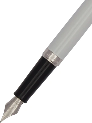 Ручка перьев. Waterman Hemisphere Colour Blocking (2202843) черн/белый F сталь нержавеющая подар.кор.