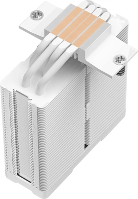 Устройство охлаждения(кулер) Deepcool AG400 Digital ARGB Soc-AM5/AM4/1200/1700/1851 белый 4-pin 31.6dB Al+Cu LCD 220W 636gr Ret (R-AG400-WHADMN-G-1)