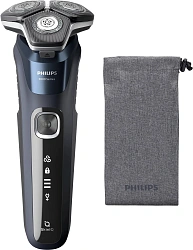 Бритва роторная Philips S5885/10 реж.эл.:3 питан.:аккум. темно-синий