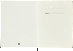 Блокнот Moleskine CLASSIC QP091K15 XLarge 190х250мм 192стр. клетка твердая обложка зеленый