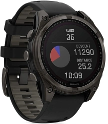 Смарт-часы Garmin Fenix 8 51мм 1.3" AMOLED корп.черный рем.черный (010-02907-11)