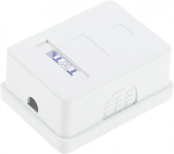 Коробка Lanmaster TWT-SA1-WH настенная 62x67x30мм крышка Keystone ПВХ белый