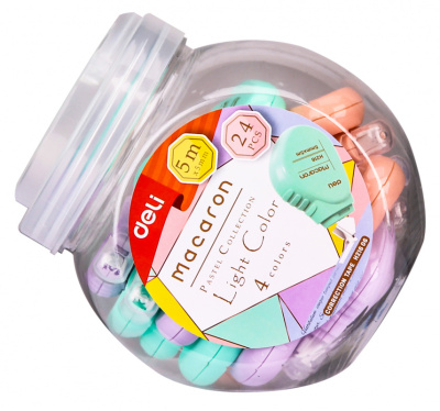 Лента коррект. Deli Macaron EH21606 5мх5мм ассорти корпус белый туба