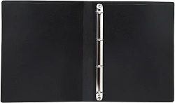 Папка на 4-х кольцах Silwerhof Eco SE-0420/4RBLK A4 пластик 0.5мм черный