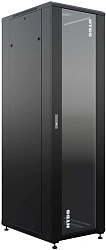 Шкаф серверный NTSS Премиум (NTSS-R42U6080GS-BL) напольный 42U 600x800мм пер.дв.стекл металл 900кг черный 710мм 99кг 1987мм IP20 сталь