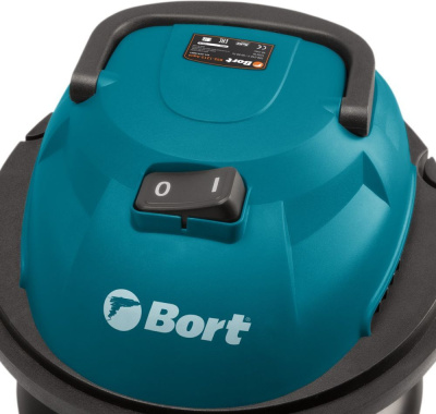 Строительный пылесос Bort BSS-1215-Aqua 1250Вт (уборка: сухая/влажная) серый