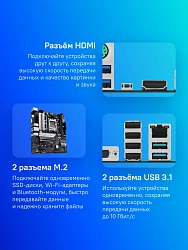 Материнская плата Asus PRIME B650M-K Socket AM5 AMD B650 2xDDR5 mATX AC`97 8ch(7.1) 2.5Gg RAID+VGA+HDMI