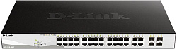 Коммутатор D-Link DGS-1210-28MP DGS-1210-28MP/F 24x1Гбит/с 4xКомбо(1000BASE-T/SFP) 24PoE+ 370W настраиваемый