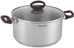 Кастрюля Rondell Tierno RDS-1593 4.8л. d=24см (с крышкой) стальной