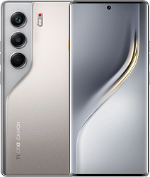 Смартфон Tecno Camon 40 Pro 256Gb 8Gb титан моноблок 3G 4G 2Sim 6.78" 1080x2436 Android 15 50Mpix 802.11 a/b/g/n/ac NFC GPS GSM900/1800 GSM1900 Protect FM